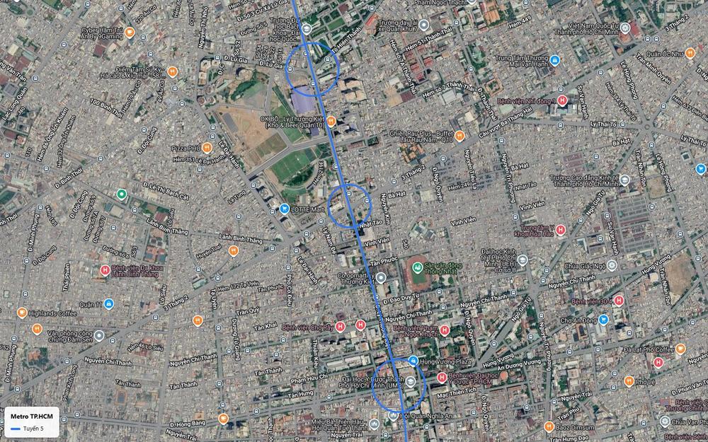 Tuyến metro số 5 trên trục Lý Thường Kiệt qua Đại học Bách khoa, Chợ Rẫy và Đại học Y Dược TP.HCM